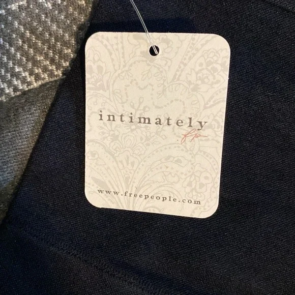 Free People intimately black square thick straps straight lines bralette xs/s - Picture 7 of 10